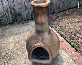 Chiminea.  I discovered today that I am unable to lift this, so if you buy it, bring many more muscles.  $45