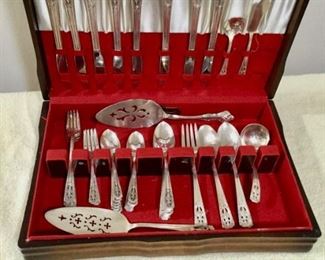 Silver plate Flatware $40
