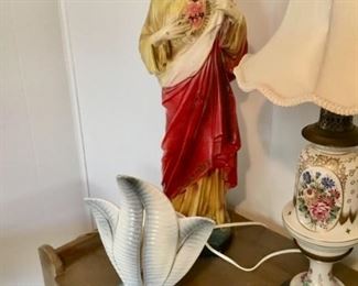 Antique Jesus Icon Statue $80
