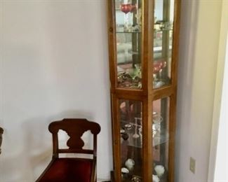 Chair $15; Curio $50