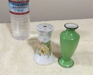 Vintage Dresser Hat Pin Holder $15; Vase $8