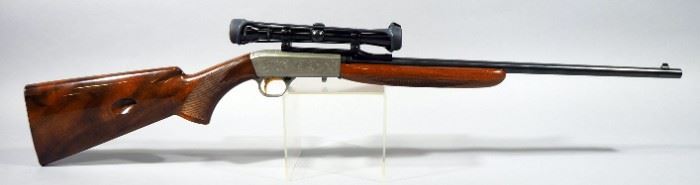 Belgium Browning .22 LR Carbine Rifle SN# Not Found, With Redfield 4x Scope