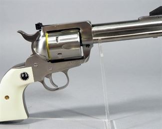 Ruger New Model Blackhawk .45 Cal 6-Shot Revolver SN# 521-34591, With Extra Cylinder And Paperwork, In Original Hard Case