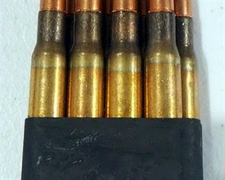 30 Ball M2 Ammo In 8 Rd Clips In 2 Bandoliers, Approx 96 Total Rds