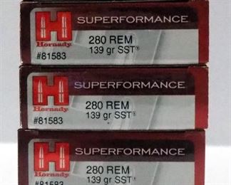 Hornady 280 REM Ammo Approx 100 Rds