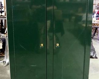 Stack-On 2 Door Steel Gun Locking Firearm Cabinet Model GCDG-9216 With Keys, Includes 3 Interior Shelves Both Mounted To Left Side, 55"H x 38"W x 18"D