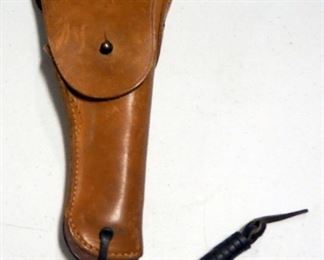 Leather Revolver Holster With US Stamp From Milwaukee Saddlery Co 1945