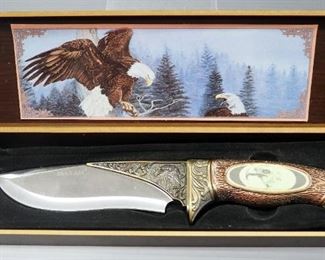 Maxam Bald Eagle Fixed Blade Knife 6.25" Blade, In Display Box