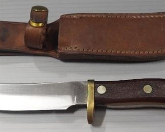 3 Fixed Blade Knives Includes Linder And Schrade 6.25", 5.25" And 4" Blades, All in Leather Sheaths