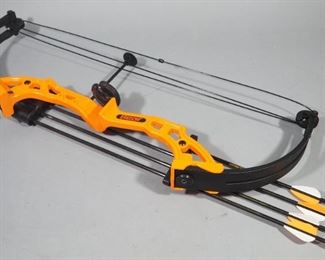 Bear Brave Compound Bows With Quivers, 4 Arrows Each, And Whisker Biscuits, Qty 2