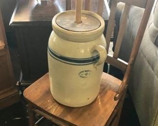 Antique "DAVIS BROS., Smithville, MS" #4 Butter Churn (c.1922-1954)