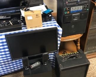 "SINGALODEON" Karaoke Machine, Microphones, Speakers, and Computer Monitor & Speakers