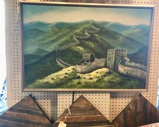 Signed, Oil on Canvas, The Great Wall of China