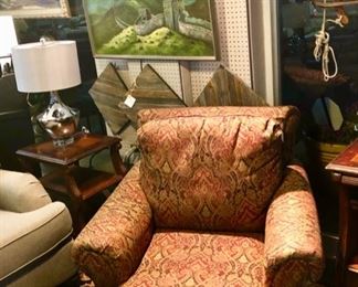 Overstuffed Upholstered Club Chair