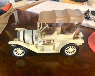 c.1976, "JIM BEAM" 1909 Thomas Flyer Decanter with un-opened bottle of Jim Beam (Must be at least 21 years of age to purchase)