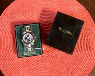 "BULOVA MARINE STAR 100m" Chronograph, Men's Watch in Original Box (SUPER NICE, Like New, Works Perfectly!)