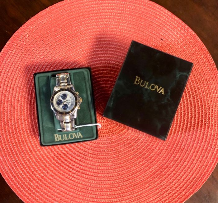"BULOVA MARINE STAR 100m" Chronograph, Men's Watch in Original Box (SUPER NICE, Like New, Works Perfectly!)