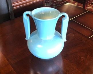 MCM "STANGL" #3103 Light Blue Pottery Vase, 7-1/4" 