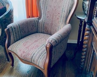 Victorian upholstered chair.