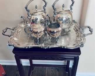 Silver plate tea/coffee set.