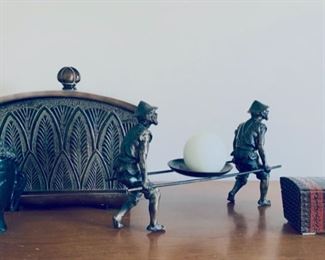 Asian decorative objects.