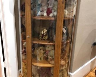 Victorian Style Curved Front China Cabinet