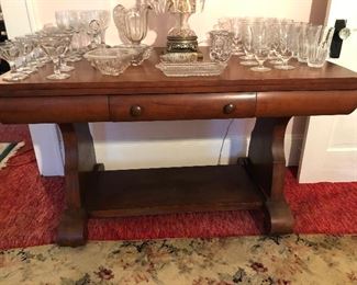 Empire Revival Library Table