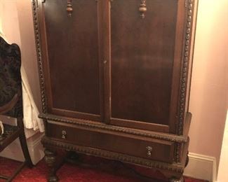 Depression Era Blind Front China Cabinet