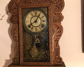 Victorian Oak Kitchen Clock