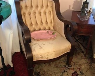 Empire Revival Parlor Chair