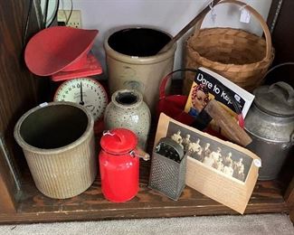 An array of crocks and primatives