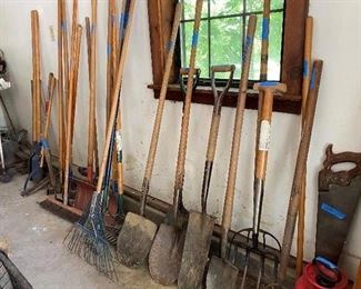 Selection of garden tools