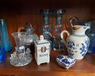 A selection of blue and white ware