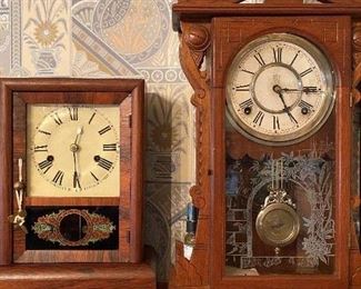 Two of the shelf clocks available