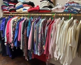 Selection of ladies clothing