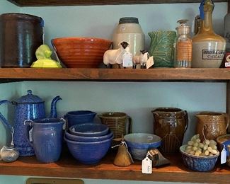 More pottery and vintage full collectibles.