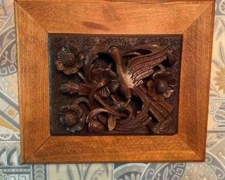Carved wooden 3 dimensional picture