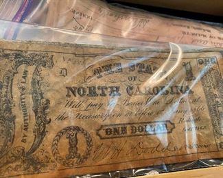 Confederate paper money