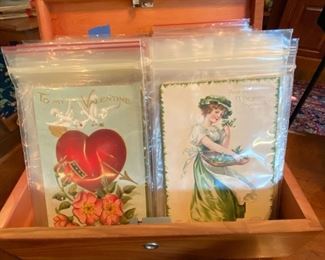 Large box of old postcards