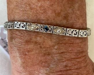 18K white gold filagree bracelet