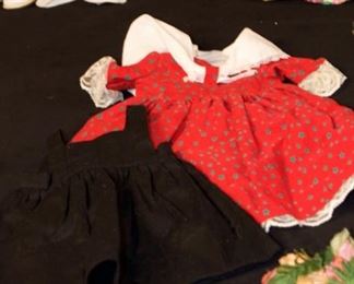 lot 16 red dress and black apron just right for Kirsten