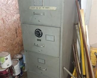 File cabinet safe with combo
