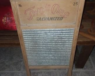 Vintage galvanized washboard 