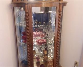 Vintage curios cabinet 