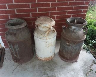 Vintage milk cans