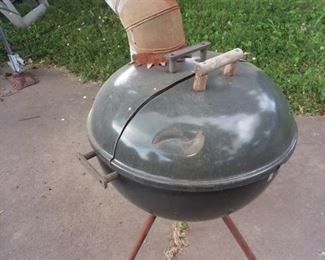 Modified charcoal grill