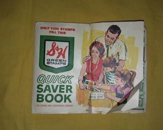 S &H green stamps and book
