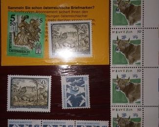 Austrian ,German, Swiss stamps