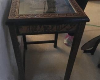 . . . a full shot of the end table