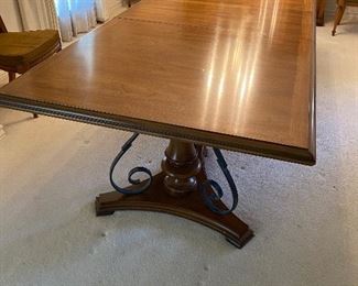 9.5 ft long and 3.6 ft wide beautiful farm style vintage table. 6 chairs sold separately